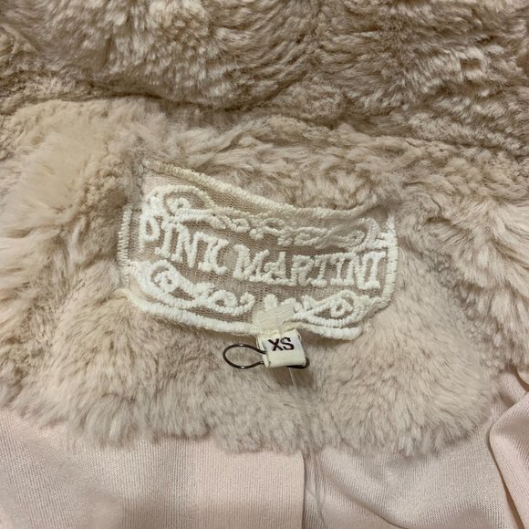 Pink Martini Beige Faux Fur Teddy Coat - Picture 8 of 10